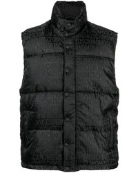 Мужская черная куртка без рукавов от Moschino