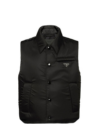 Мужская черная куртка без рукавов от Prada