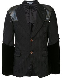 Мужская черная куртка в вертикальную полоску от Comme des Garcons