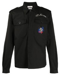 Мужская черная куртка в стиле милитари от Alexander McQueen