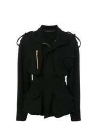 Черная куртка в стиле милитари от Alexandre Vauthier
