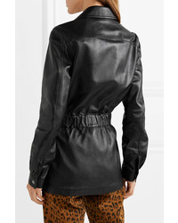 Черная куртка в стиле милитари от Saint Laurent