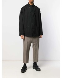 Мужская черная куртка в стиле милитари от Yohji Yamamoto