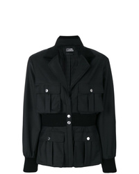 Черная куртка в стиле милитари от Karl Lagerfeld