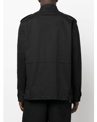 Мужская черная куртка в стиле милитари от Moschino