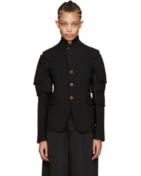 Женская черная куртка из саржи от Comme des Garcons