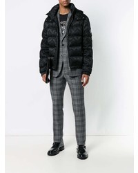 Мужская черная куртка-пуховик с принтом от Versace