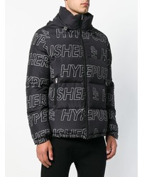 Мужская черная куртка-пуховик с принтом от Omc