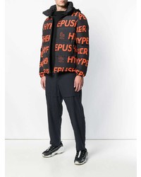 Мужская черная куртка-пуховик с принтом от Omc