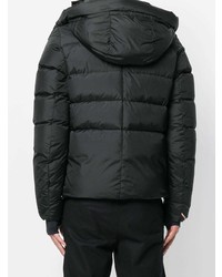 Мужская черная куртка-пуховик с украшением от MONCLER GRENOBLE