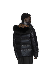 Мужская черная куртка-пуховик от Fendi