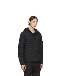 Мужская черная куртка-пуховик от Stone Island