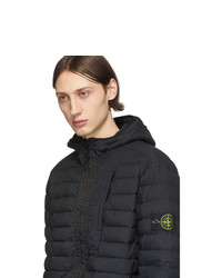 Мужская черная куртка-пуховик от Stone Island