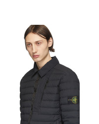 Мужская черная куртка-пуховик от Stone Island