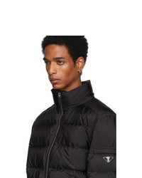 Мужская черная куртка-пуховик от Prada