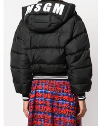 Женская черная куртка-пуховик от MSGM