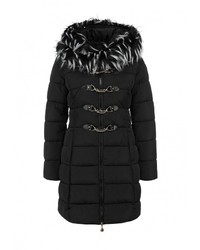 Женская черная куртка-пуховик от Design