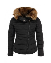 Женская черная куртка-пуховик от Design