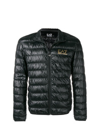 Мужская черная куртка-пуховик от Ea7 Emporio Armani