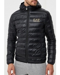 Мужская черная куртка-пуховик от EA7