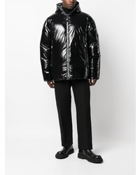 Мужская черная куртка-пуховик от VERSACE JEANS COUTURE