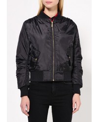 Женская черная куртка-пуховик от Influence