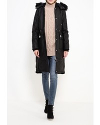 Женская черная куртка-пуховик от LOST INK