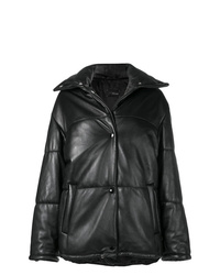 Женская черная куртка-пуховик от Manokhi