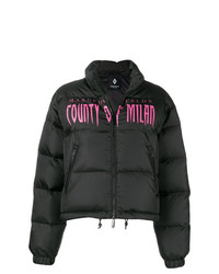 Женская черная куртка-пуховик от Marcelo Burlon County of Milan
