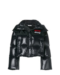 Женская черная куртка-пуховик от Miu Miu