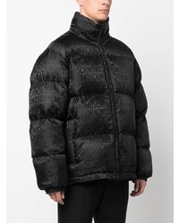 Мужская черная куртка-пуховик от Moschino