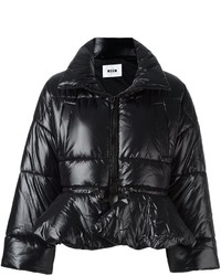 Женская черная куртка-пуховик от MSGM