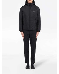 Мужская черная куртка-пуховик от Prada