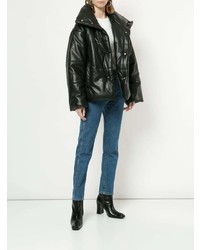 Женская черная куртка-пуховик от Nanushka