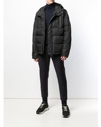 Мужская черная куртка-пуховик от Versace Jeans