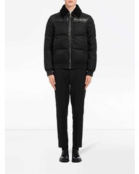Мужская черная куртка-пуховик от Prada