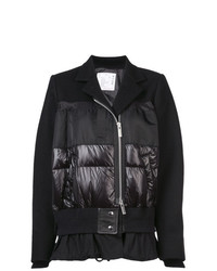 Женская черная куртка-пуховик от Sacai