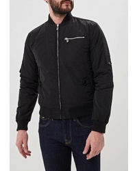 Мужская черная куртка-пуховик от Trussardi Jeans