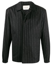 Мужская черная куртка-рубашка в вертикальную полоску от 1017 Alyx 9Sm