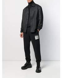 Мужская черная куртка-рубашка в вертикальную полоску от 1017 Alyx 9Sm