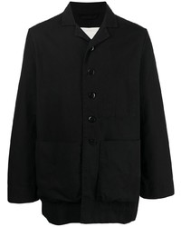 Черная куртка-рубашка из плотной ткани
