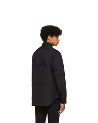 Мужская черная куртка-рубашка с принтом от Diesel