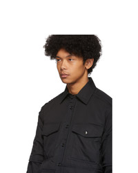 Мужская черная куртка-рубашка с принтом от Diesel