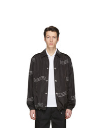 Мужская черная куртка-рубашка с принтом от Givenchy