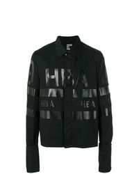Мужская черная куртка-рубашка с принтом от Hood by Air