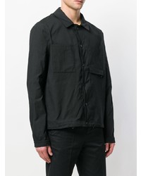 Мужская черная куртка-рубашка с принтом от Golden Goose Deluxe Brand