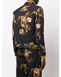 Мужская черная куртка-рубашка с цветочным принтом от Paul Smith