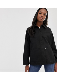 Женская черная куртка-рубашка от Asos Tall