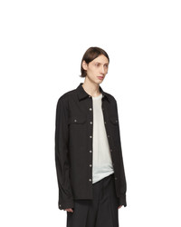 Мужская черная куртка-рубашка от Rick Owens