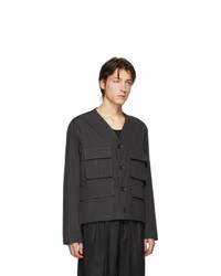 Мужская черная куртка-рубашка от Lemaire